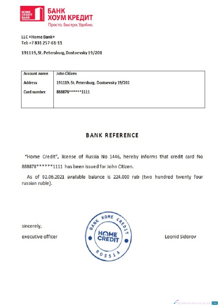 Download Russia Bank Home Credit reference Photoshop template